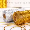 100M/Roll Rope Gold Polyester Twine Silver Macrame Cord Crafts Thread Sewing DIY String Gift Packaging Rope 1.5MMx100M