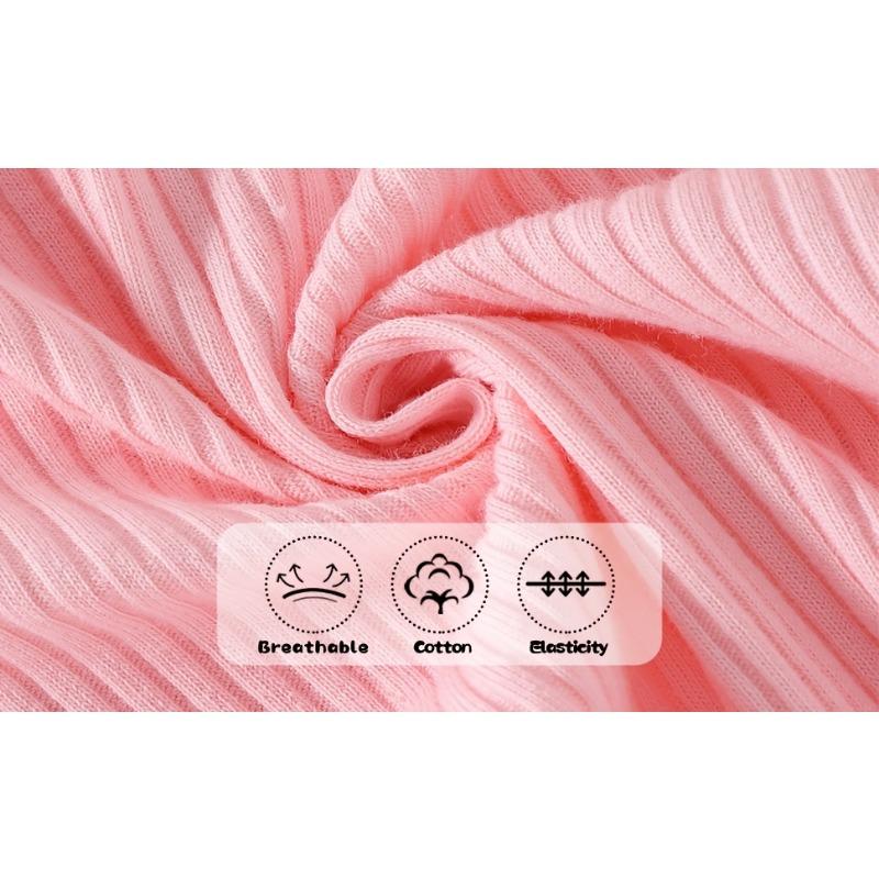 Baby Girl Clothes Newborn Infant Long Sleeve Jumpsuit with Headband Outfits Set 3pcs Bow Fall Winter 0-18 Months, for Outdoor