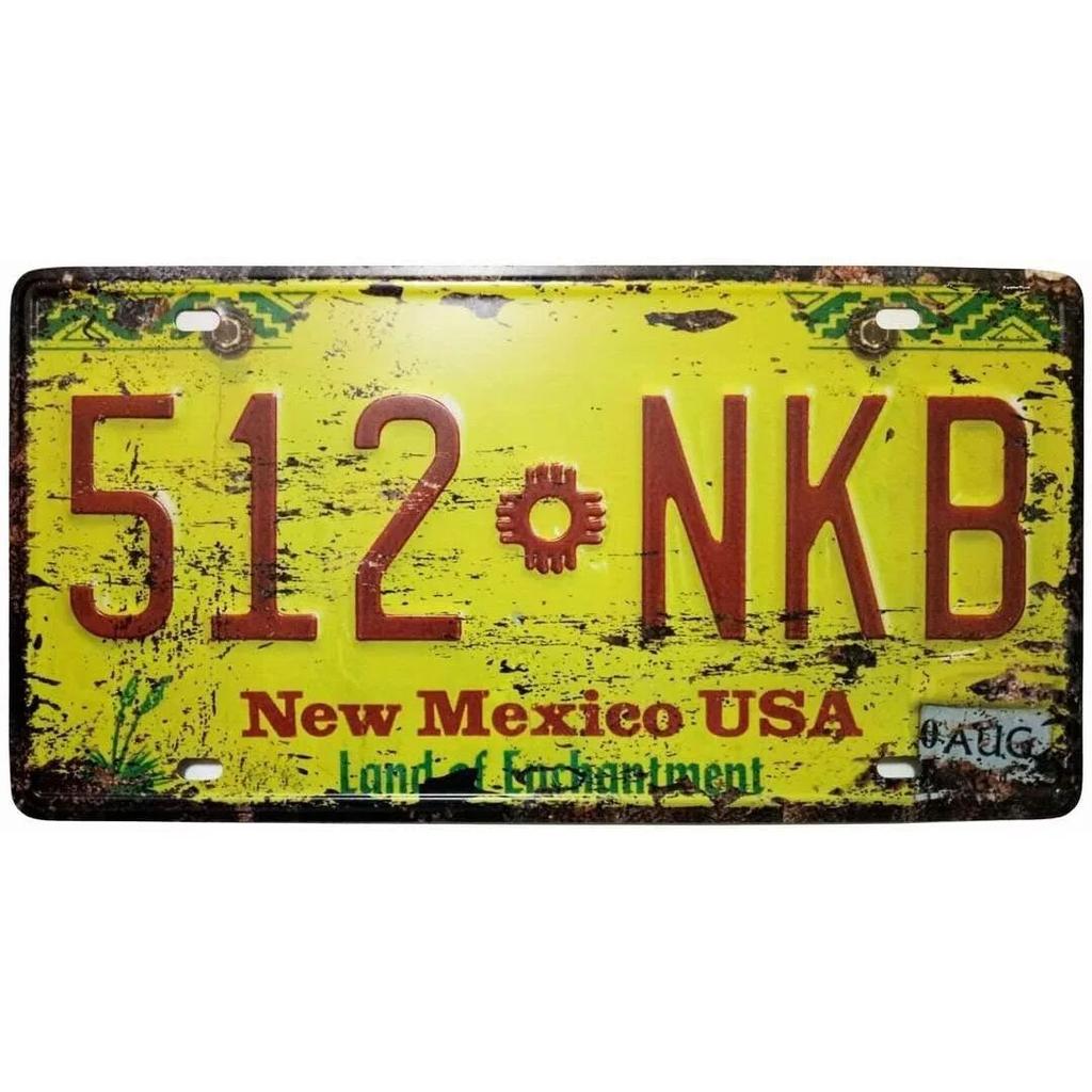 License Plate USA Retro Car Metal License Plate Novelty Wall Decoration Auto License Plate Signs Front Cover Garage Cafe Pub Bar
