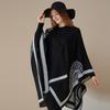 Spring And Autumn Double-Sided Simple Travel Shawl With A Scarf Outside, Long Warm And Thickened Cape For Women