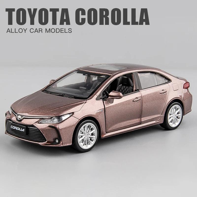 1/33 TOYOTA Corolla Hybrid Alloy Car Die Литая игрушечная модель автомобиля Звук и свет Детские игрушки Коллекционные предметы Подарок на день рождения