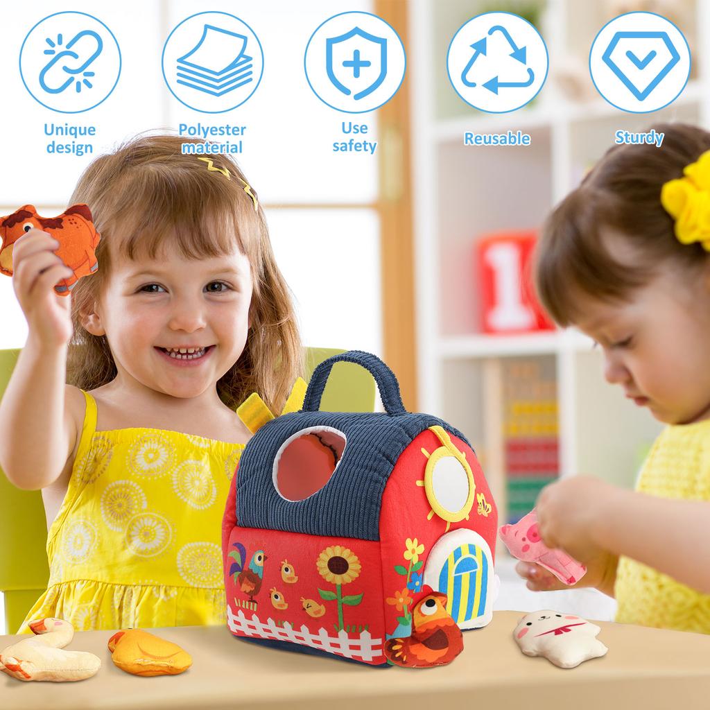 Креативный домик для выращивания цыплят, мини-домик с ветряной мельницей, кукольный фермерский домик, тканевый домик-игрушка, подходит для детей