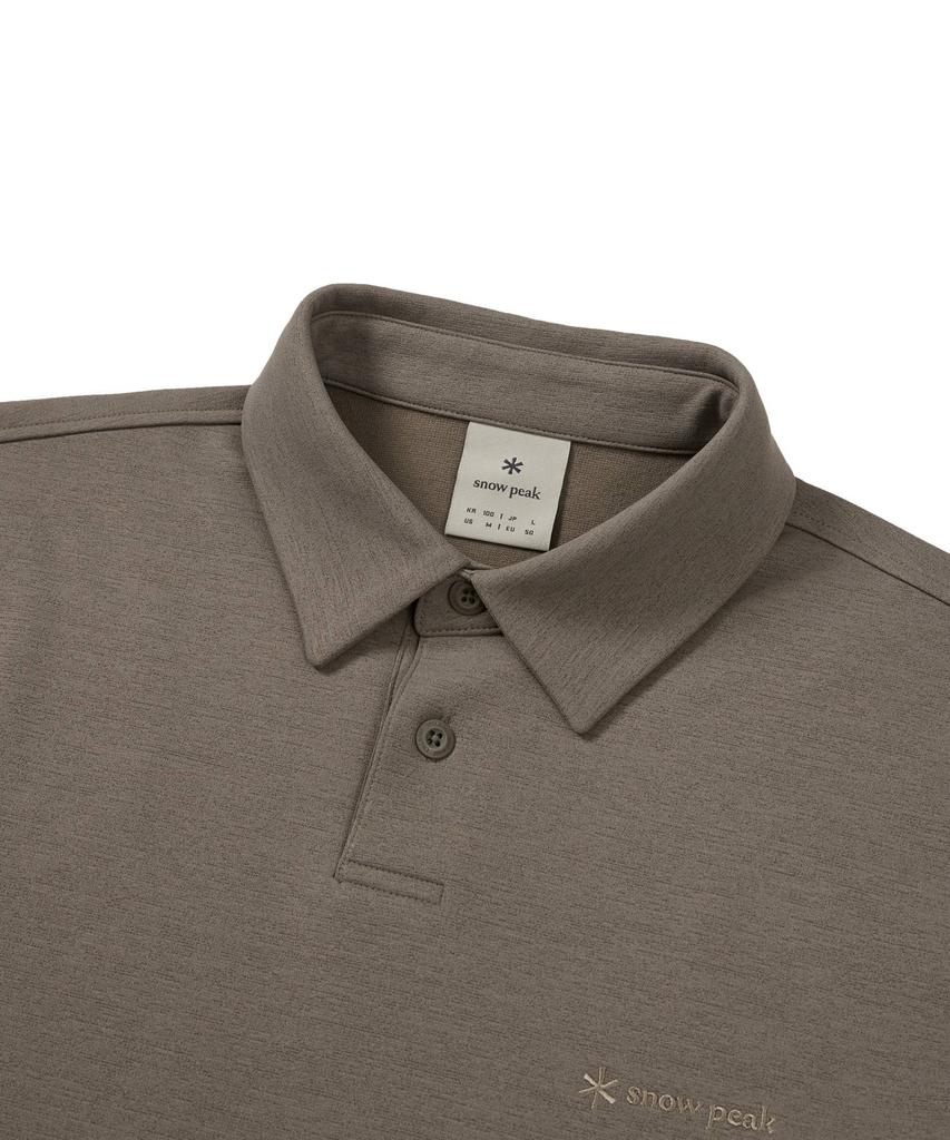 SNOWPEAK APPAREL Polo Long Sleeve T-Shirt (S24Fmtps10) Dark Khaki