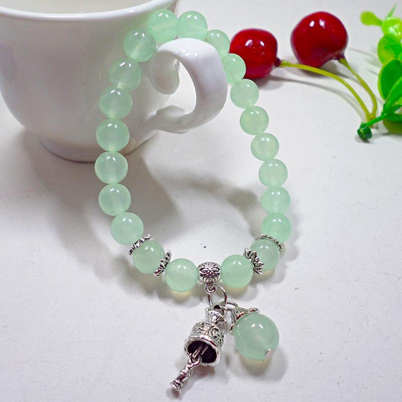 Этнический стиль женский бисерный хрустальный браслет оригинальный натуральный хрустальный браслет геометрический халцедоновый браслет женский