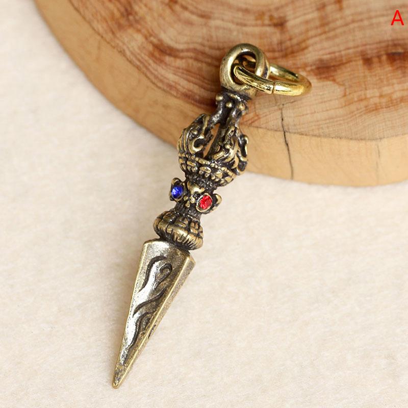 Кулон ручной работы Религиозный пестик Молитвенные подвески Буддийский ваджрный пестик Медь