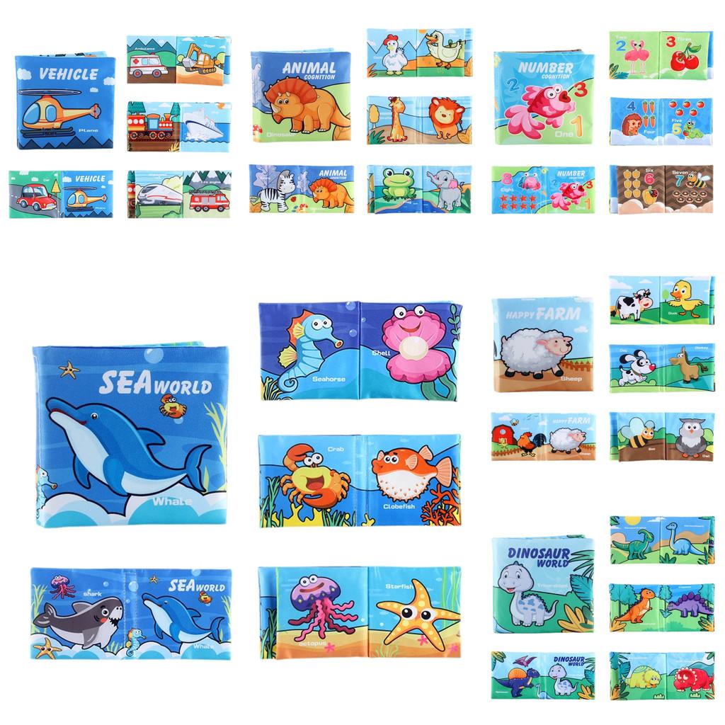 Мягкая тканевая книжка для малышей 0-3 лет, не рвущаяся, развивающая игрушка с шуршащей бумагой для младенцев и малышей