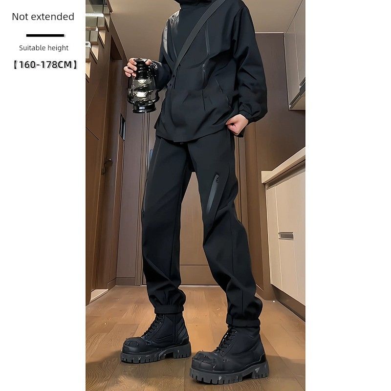 Спортивные повседневные брюки софтшелл прямого кроя, удлиненная версия для высоких мужчин, стильные и изысканные брюки-джоггеры карго