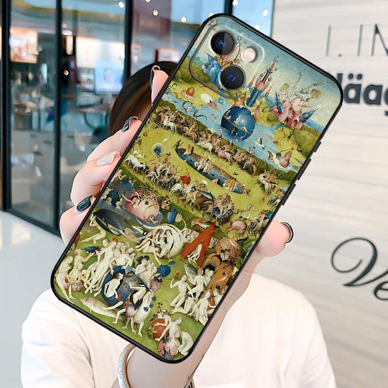 Hieronymus Bosch Art Painting Bumper Phone Case For iPhone 11 12 13 14 15 16 Pro X XR XS Max Plus Back Cover