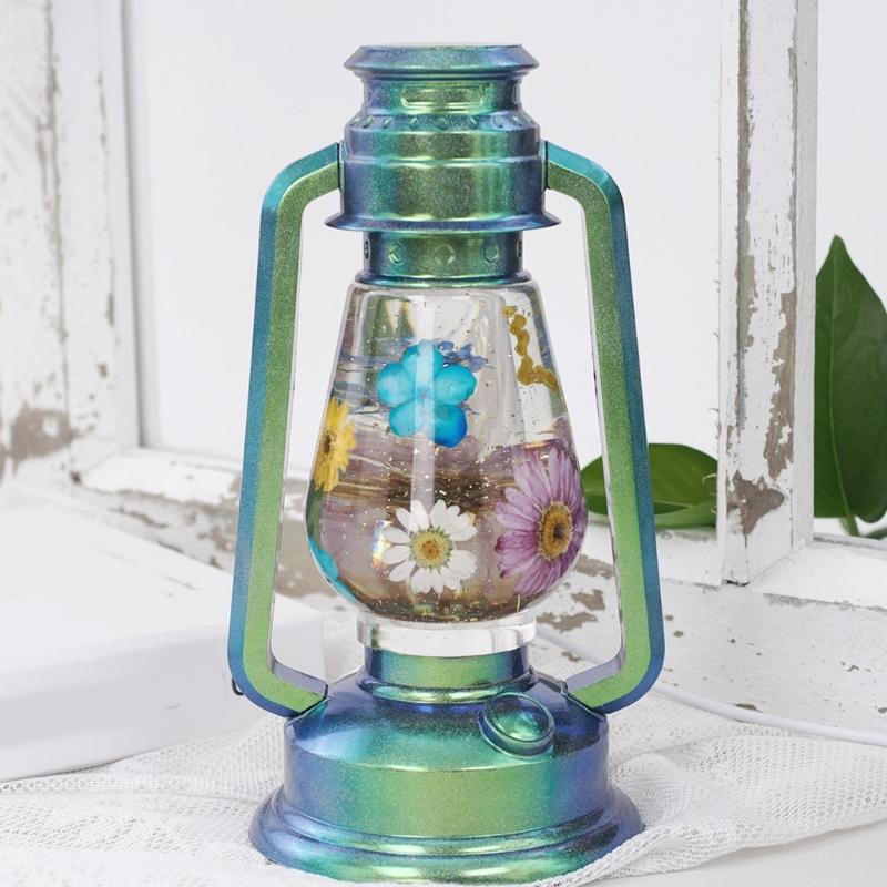 Artistic Resin Casting Mold Flexible Reusable Moulds Resin Oil Lamp Silicone Molds for Making Bedside Camping Lights