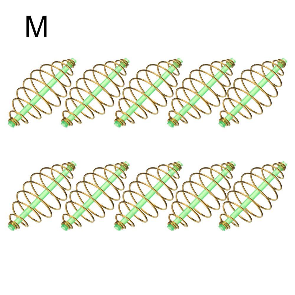 High Quality Olive Method Leader Spring Lure Hanging Tackle Fishing Bait Stainless Steel Feeder