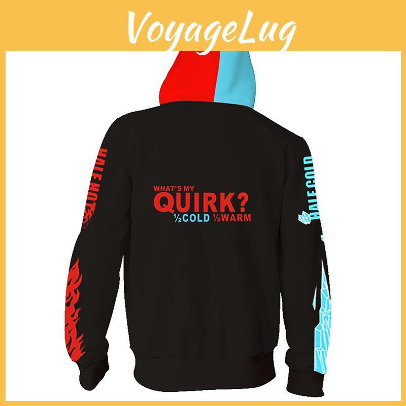 Hoodies Boku No Todoroki Shoto Zip Up Coat Cosplay Outwear