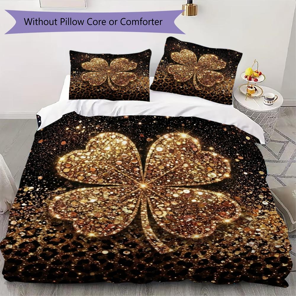 Leaf Pattern Bedding uilt Set uilt Cover Pillowcase Home Decoration Birthday Gift (1 * duvet cover + 2 * pillowcase without core)62