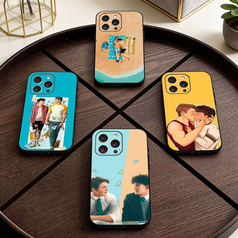 W-Warm New H-Heartstopper Movie Phone Case For iPhone 17,16,15,14,13,12,11 Plus,Pro Max,XS,Soft Silicone Black Cover