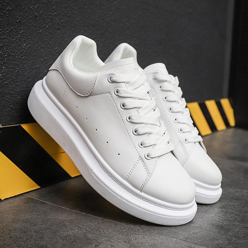 Классические весенне-осенние парные маленькие белые кроссовки, мужские кеды, водонепроницаемая платформа, дышащие, для занятий спортом на открытом воздухе
