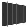 VidaXL Room Divider 6 Panels Folding Room Separator Privacy Screen Partition Living Room Decoration Black 350209