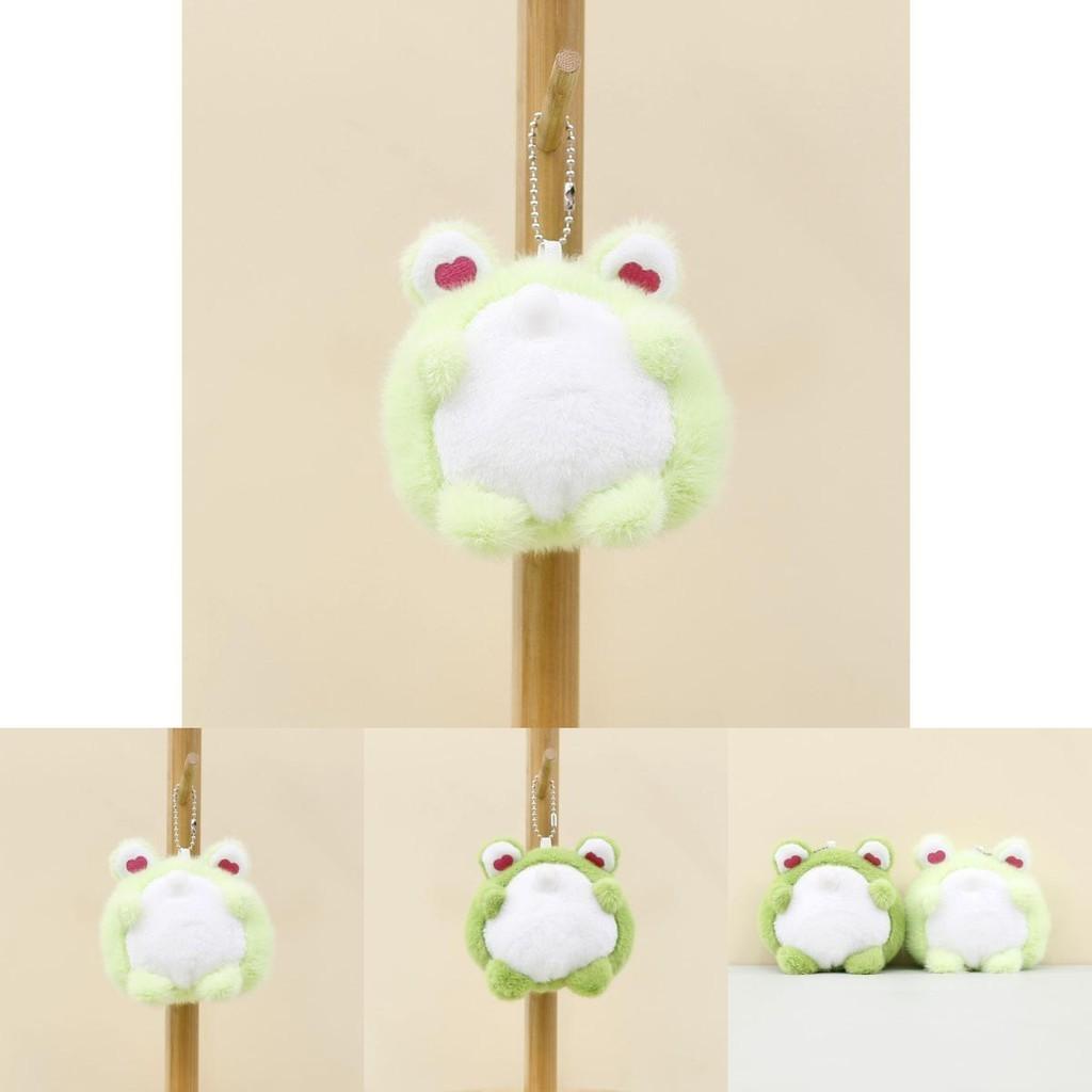 Adorable Plush Frog Keychain Cute Bubble Blowing Frog Bag Charm For Girls