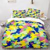 Camouflage 3D Comfortable Duvet Quilt Cover Pillowcase Bedding Set Children Bedroom Decoration Home Textile