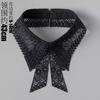 New Hollow Lace Embroidery Fake Collar For Women White Black False Detachable Collar Lapel Shirt Tie Necklace Clothes Accessory