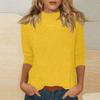 Women's Daily Casual 3/4 Sleeve Mid Solid Color Top