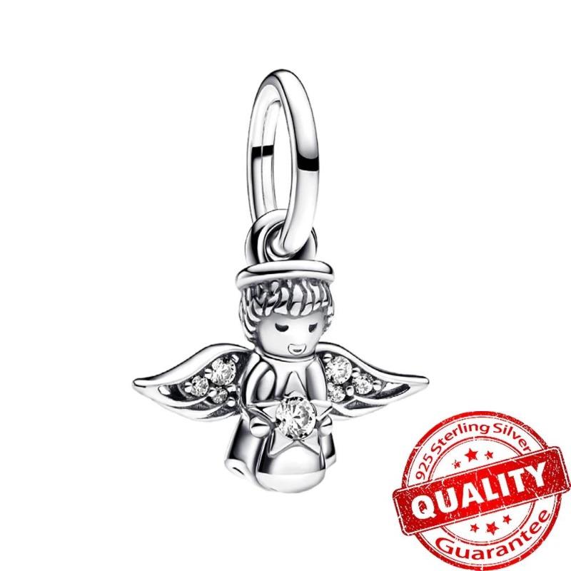 Новые медные шармы в виде крыльев ангела, подвески в виде сердца, птицы, свиньи, подходят для оригинальных браслетов, ожерелий, женские изящные украшения для DIY, подарки