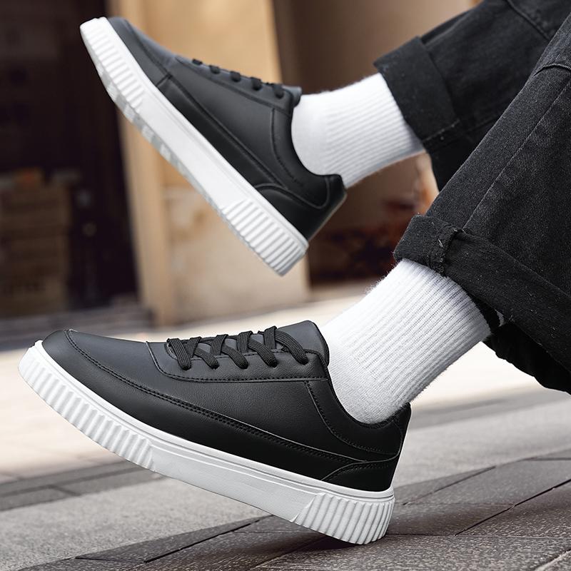 Модные мужские кожаные повседневные туфли на шнуровке весна-осень легкие удобные туфли на платформе мокасины мужские британские туфли на плоской подошве кроссовки