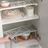 Штабелируемая кухонная полка Fit PP+Нержавеющая сталь Кухонные органайзеры Стеллажи Ванная комната Под раковину
