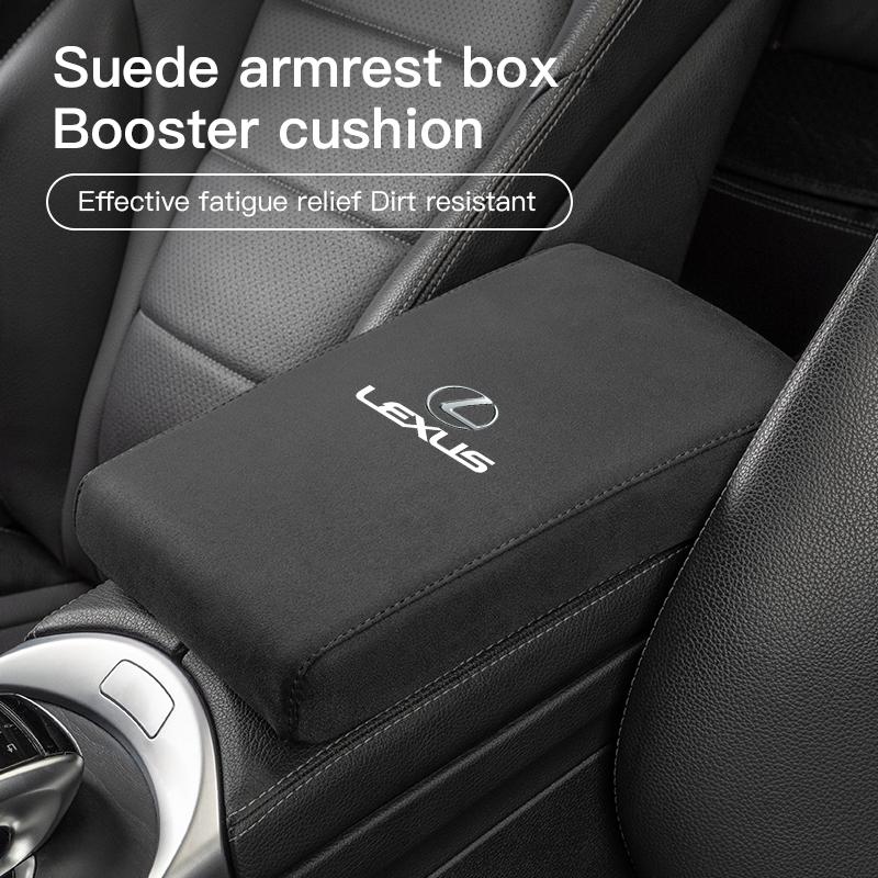 hbsh4 Car Armrest Mats Memory Foam Arm Rest Cushion Accessories For Lexus LS LC RZ IS350 ES300 GS350 CT200h GX460 LX570 RX500h NX300