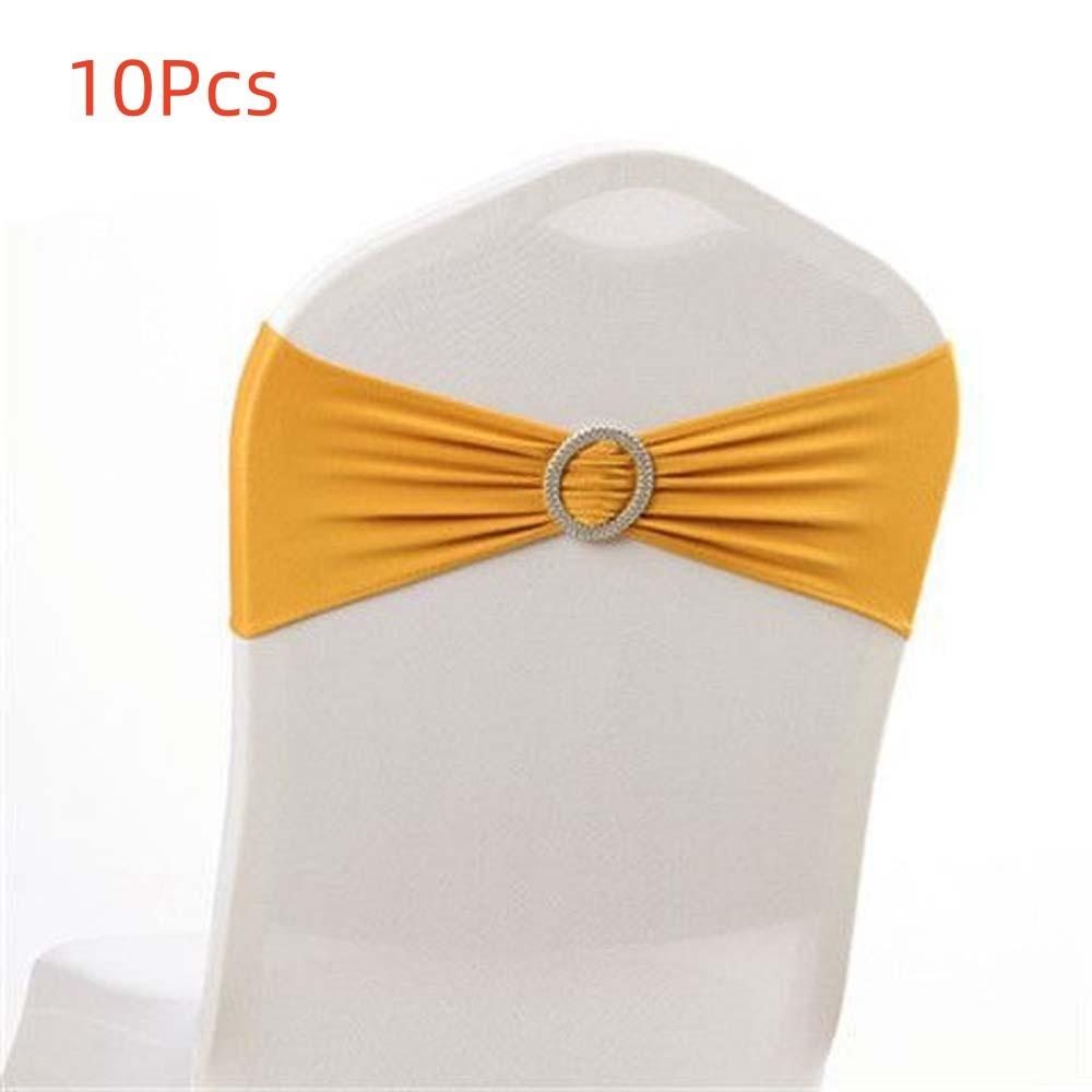 10Pcs Creative Elegant Chair Bowknot Ribbon Decors Back Cover High Elastic Chair Sash Bow Vintage Modern Back Tie Sashes Home
