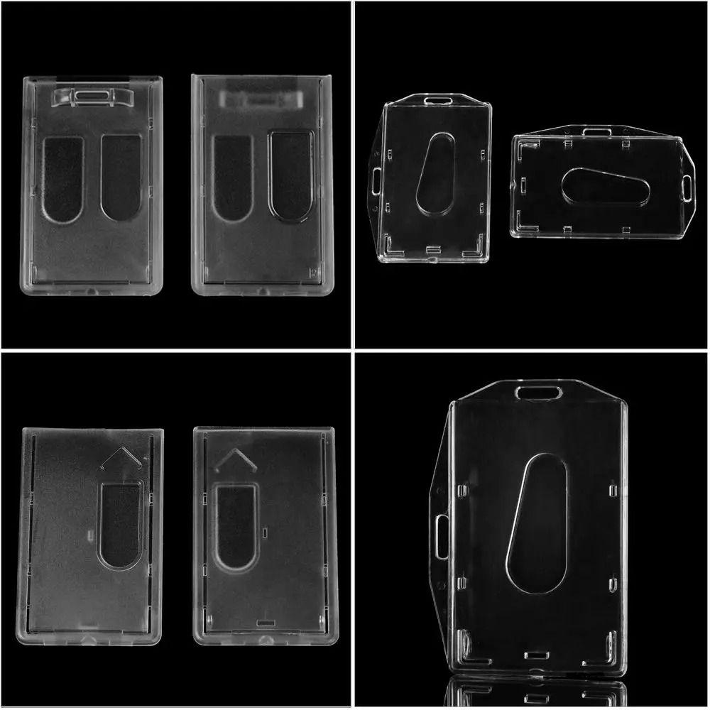 Transparent Work Card Holder Card Sleeve Plastic Protector Cover Transparent Card Holder  Outdoor