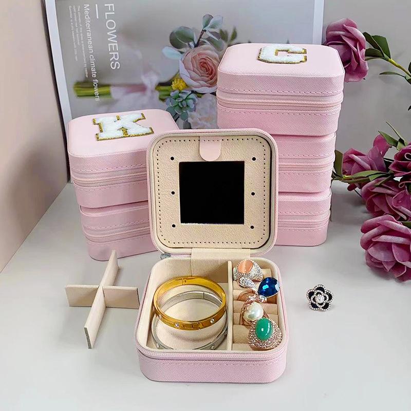 Button Storage Zipper Jewelers Organizer Container Box Portable Jewelry Box Jewelry Organizer Display Travel Jewelry Case Boxes