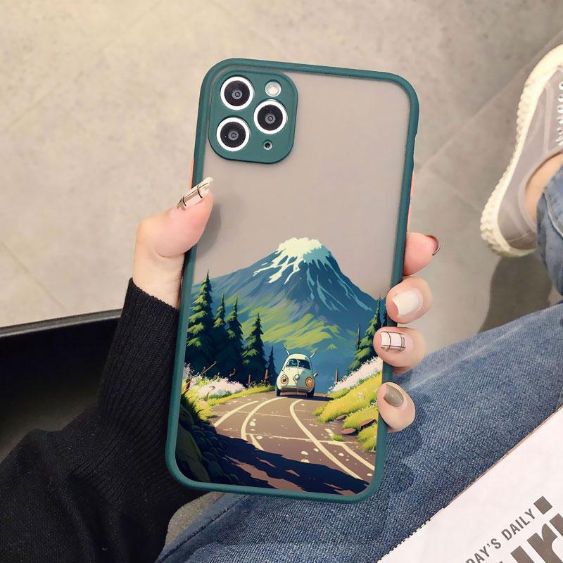 Чехол для телефона для iPhone 16 11 12 13 15 14 Pro Max Mini 7 8 Plus SE20 X XR XS Чехол Путешествие Горный пейзаж Ударопрочный корпус Funda