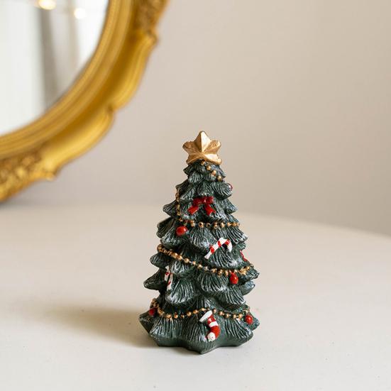 Украшение на рождественскую елку Мини смоляная рождественская елка Настольный центральный элемент для праздничной домашней вечеринки