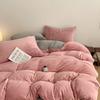 Thickened Milk Fleece Four-Piece Set, Milk Fleece Coral Fleece Bed Sheet Quilt Cover Double-Sided Flannel Bed Three-Piece Set