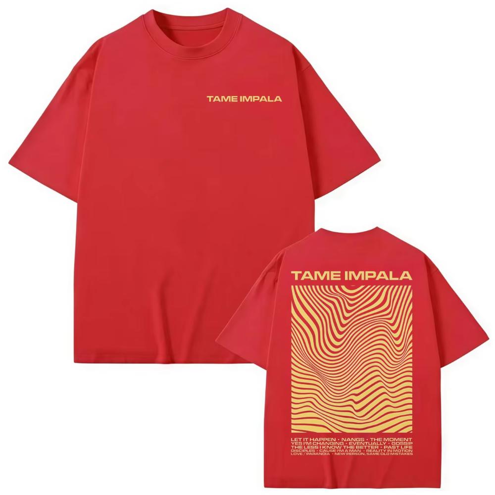 Рок-группа Tame Impala Мерч Футболки Высокое Качество Модные Оверсайз Футболки Мужские Женские Повседневные Хлопковые Футболки с Коротким Рукавом