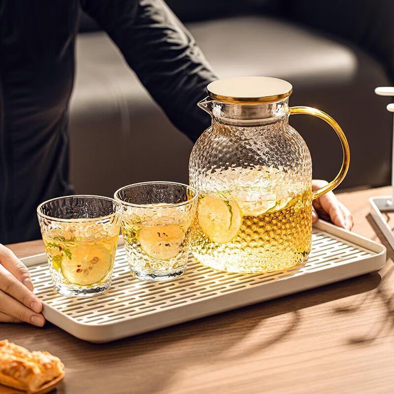Стеклянный кувшин и набор стаканов YIHUTEA