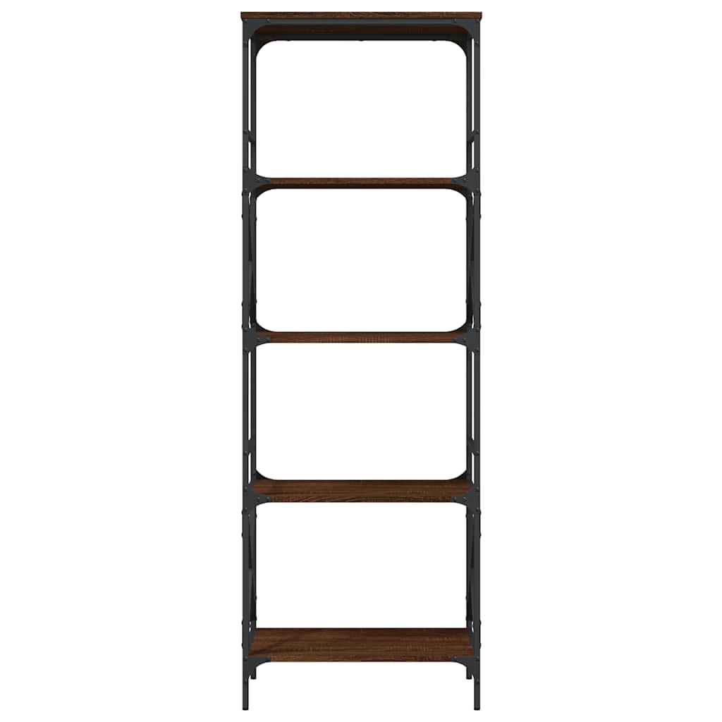 Bookshelf 5 Shelves Brown Oak Effect 59 x 35 x 171 cm Engineered Wood
