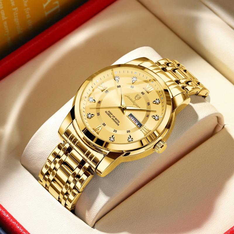 Водонепроницаемые мужские часы от ведущего бренда, новый дизайн, двойной календарь, светящиеся, кварцевые