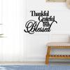 Thankful Grateful Blessed Wall Decor, Metal Sign, Craft, Decor Collectible Hanging