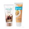 Everyuth Отшелушивающий скраб с грецким орехом, 50 г и Маска для лица с шоколадом и вишней, 50 г, комбинированная упаковка