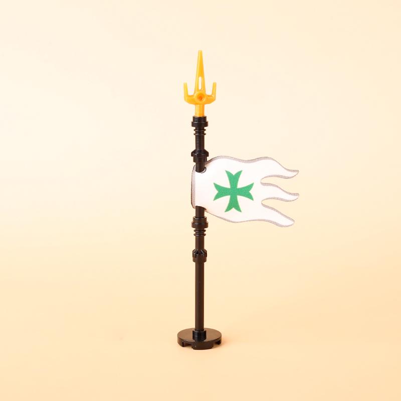 Средневековые военные флаги, серия «Военный замок», рыцарь, солдат, воин, аксессуары, строительные блоки, Древний Священный Рим, кирпичики, игрушки, подарки.