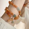 Vintage-style natural stone multi-layer bracelet, versatile gift for girls, suitable for giving to a girlfriend