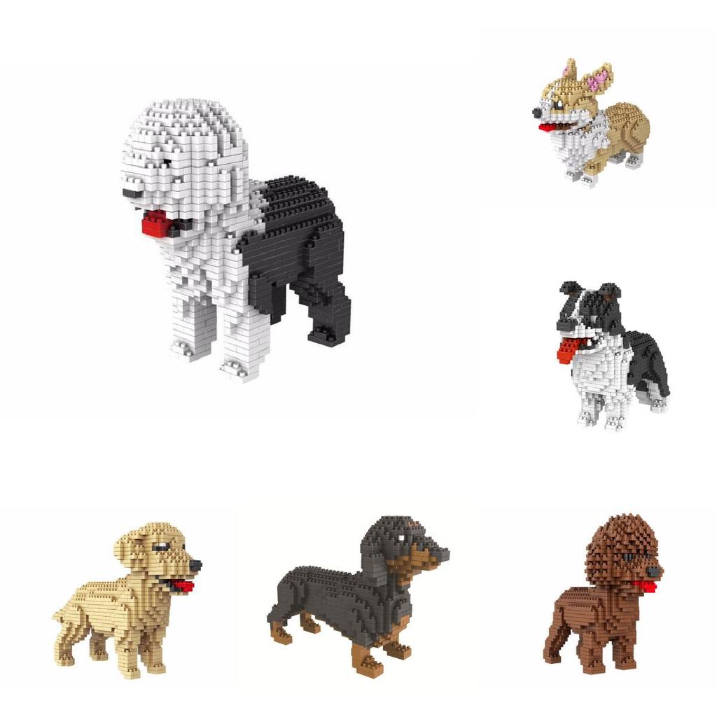 Or Poodle Poodle Dog Figure To Assemble With Nanoblocks Pieces Toys Children