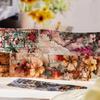 Alideco Masking Cute Retro Floral Collage Washi Adhesive Wide Stylish Masking Stickers 6-Pack Tape, Tape, Width, DIY, Tape, (qihuamanying)