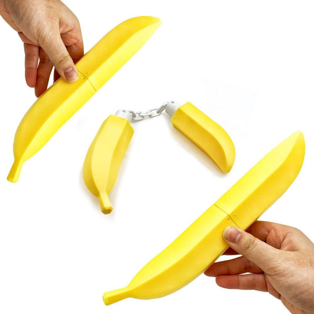 Creative Thumb Chucks Toys Simulation Fruit Banana Folding Toy Banana Nunchucks Toy  Party Costume