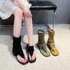 Internet Celebrities Toe Roman Style High-heeled Sandals Women's 2025 New Summer Two Wear Open-toed Thick Heel Cool Boots Temperament Women's Shoes
