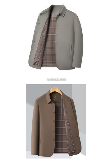 Milk Silk Men's Business Casual Lapel Jacket - Middle-aged High-end, Versatile Outerwear