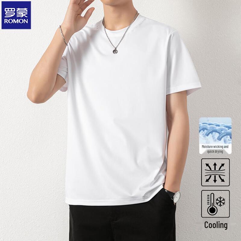 ROMON Men's Ice Silk Short Sleeve T-Shirt