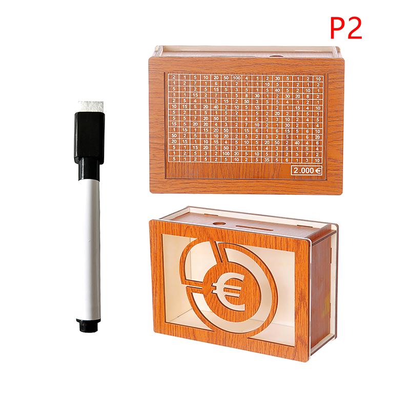 Декоративная копилка из натурального дерева со счетчиком, копилка ручной работы для творческих детей, цель по экономии денег 10000 евро