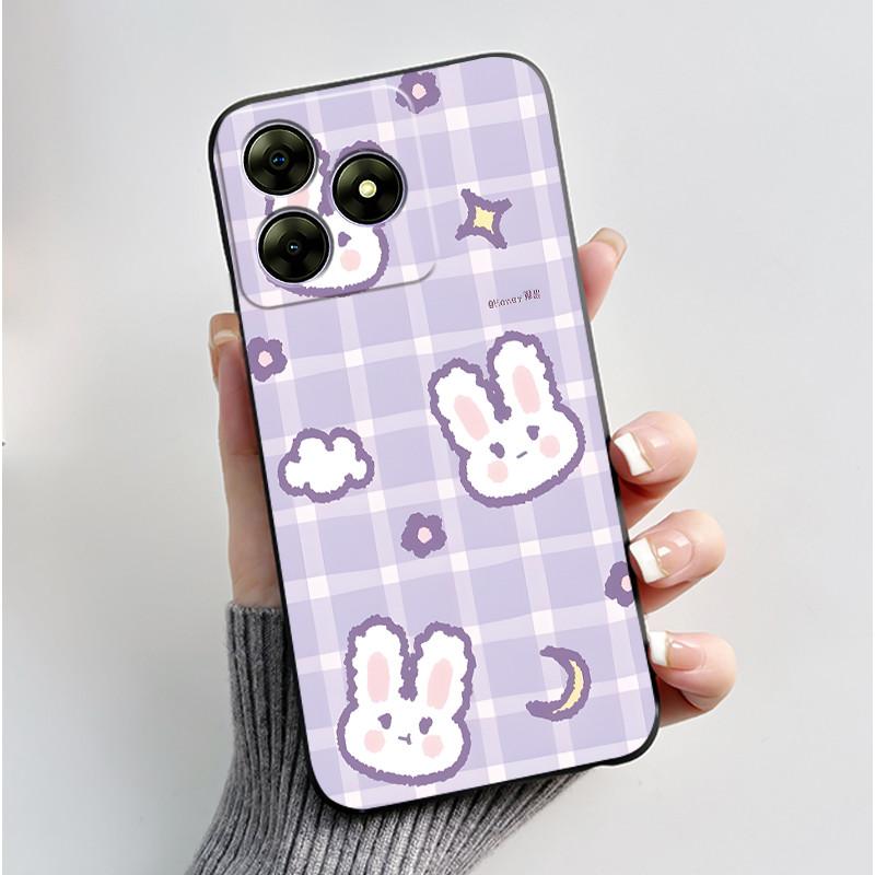 For Blackview Wave 8C 6.56" Wave 8 Black View Wave8C Wave8 Back TPU Soft Silicone Phone Case Luxury Cute Love Rabbit Funny Cover