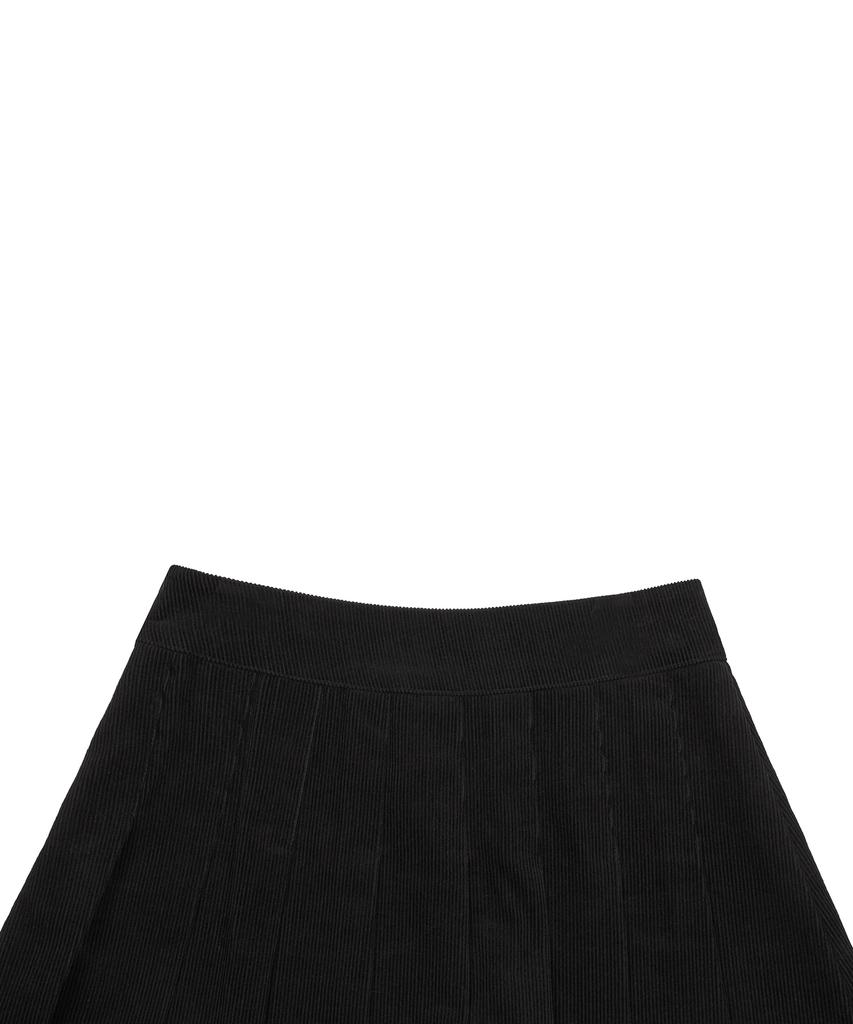 Love Is True Ow Corduroy Setup Skirt(Black)
